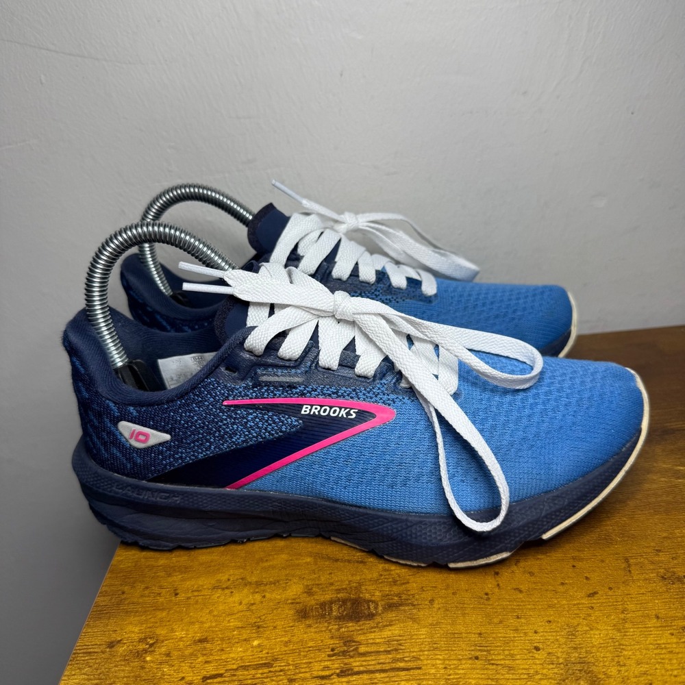 Brooks Launch 10 Running Shoes Women Size 6 Blue Pink 1203981B411